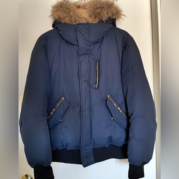 Mackage Jacket DIXON 2-in-1 Nordic Tech down bomber with natural fur, size 42 - Picture 2 of 6